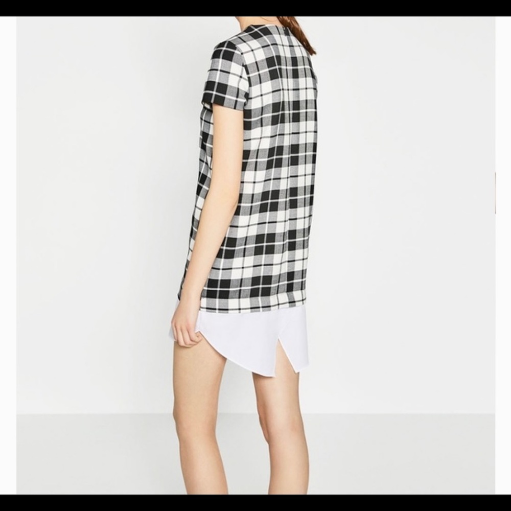Zara Trafaluc Collection black white plaid size L
